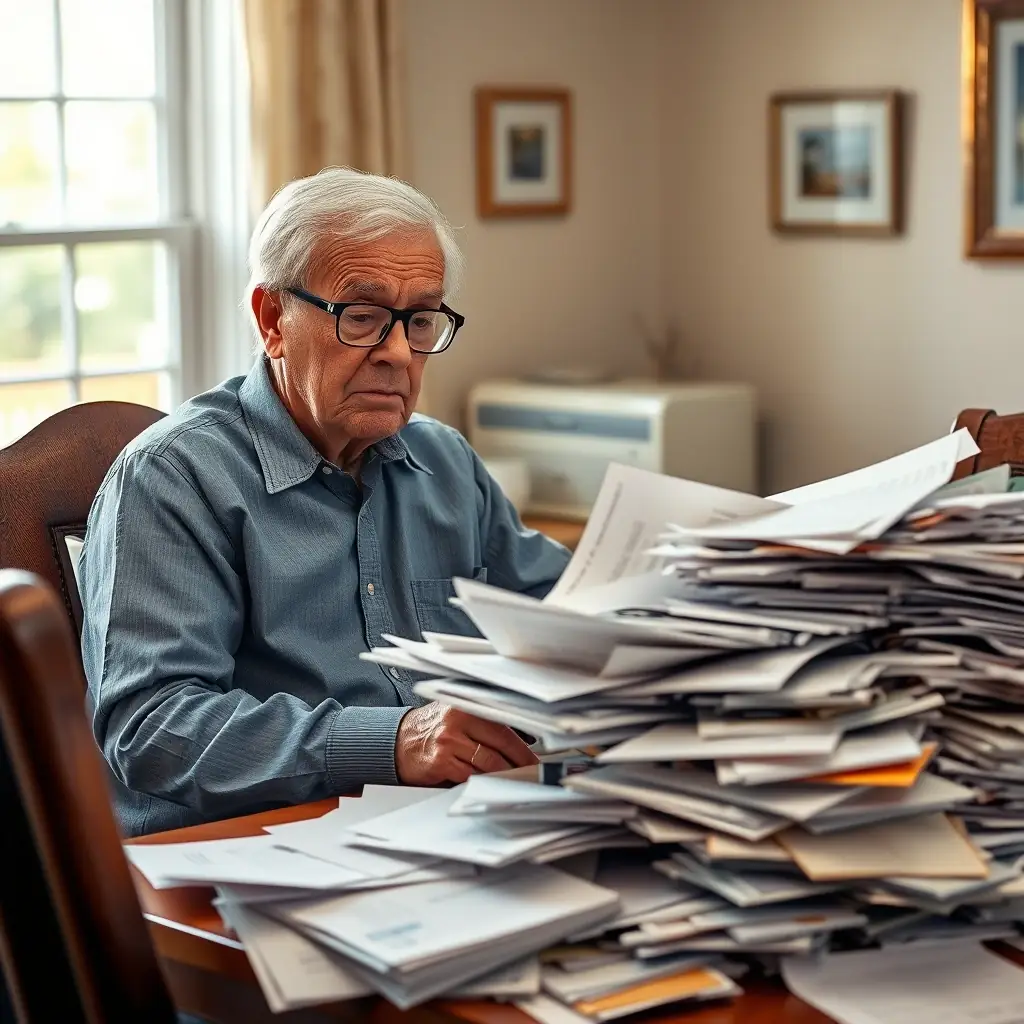 elderly man looking confused while looking at this Medicare options