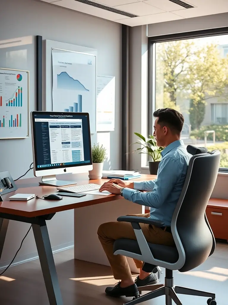 A professional analyzing Social Security benefits statements on a computer, highlighting the data-driven approach of Senior Health & Wealth Solutions to maximizing benefits.